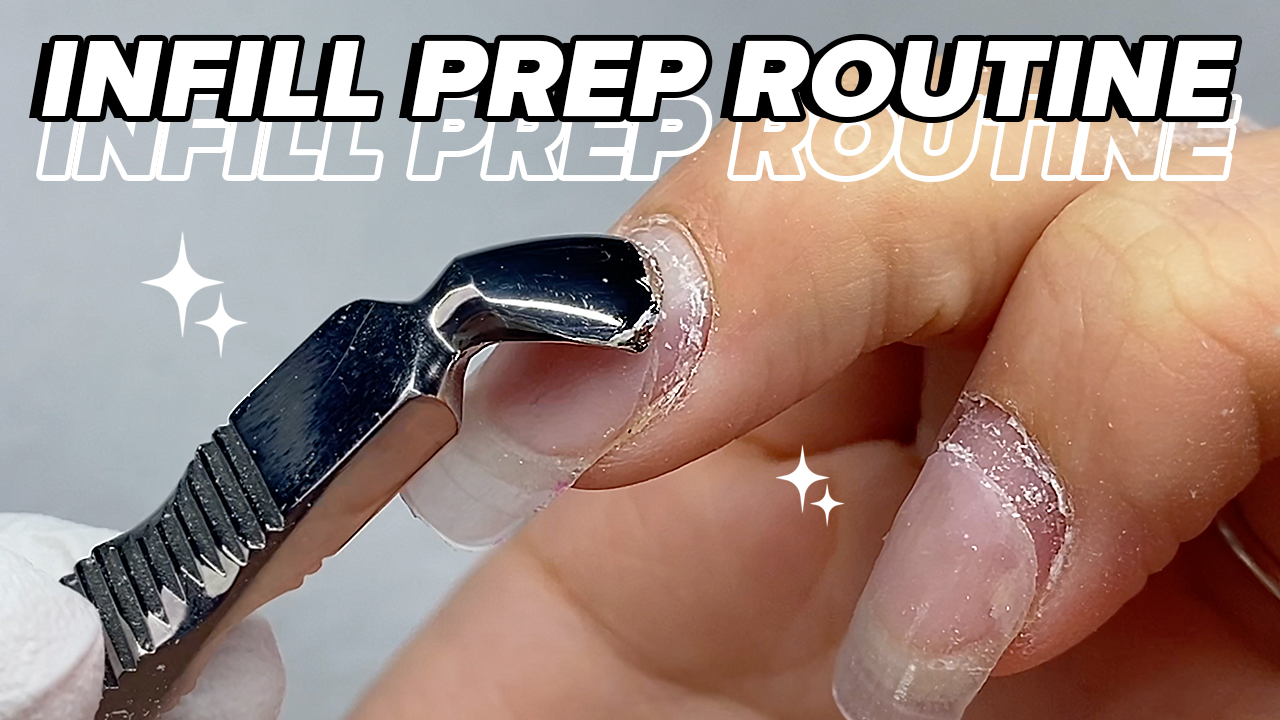 See my nail prep routine on an acrylic infill…